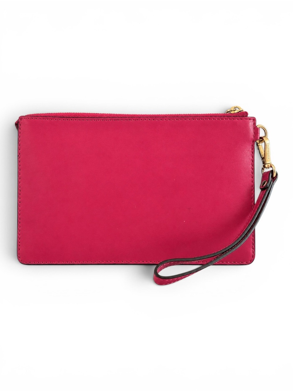 Michael Kors LOVE Studded Pink Leather Zip Wristlet Wallet Clutch Card Case - Picture 13 of 13
